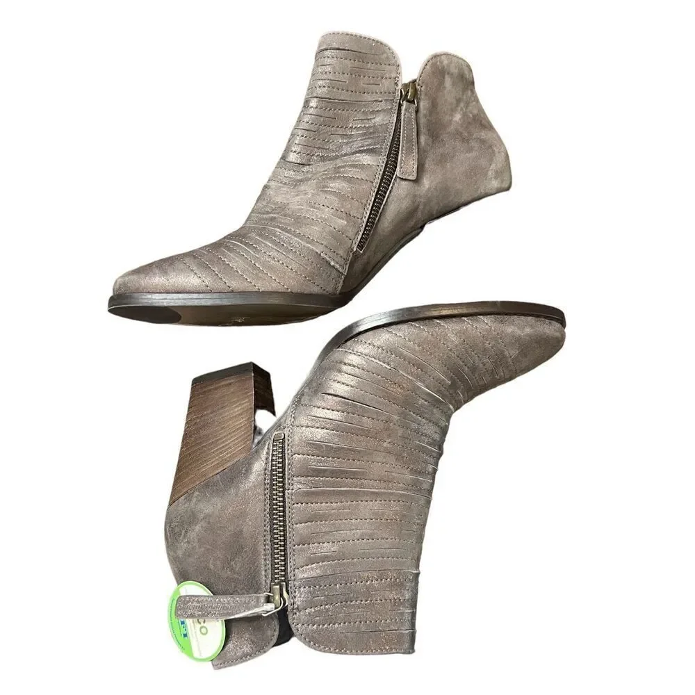 Paul Green Malibu Sliced Zip Bootie in Earth Artic Metallic NWT Size 5 1/2 or US